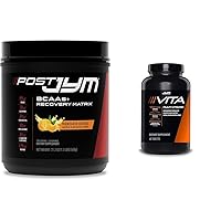 Post JYM Active Matrix Post-Workout with BCAAs, Glutamine & More + Vita JYM Sports Multivitamin for Athletes, 60 Tablets