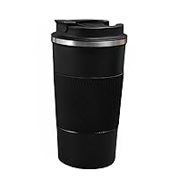 Stainless Steel Ceramic Inner Coated Insulated Coffee Cup, Coffee Mug with Silicone Seal, Sleeve, Leakproof Travel Mug for Hot and Cold Drinks, Food Grade Material,17oz