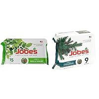 Jobe’s, 01660, Fertilizer Spikes, Tree & Shrubs, Includes 15 Spikes, 12 Ounces, Brown &, Fertilizer Spikes, Evergreen Tree, 9 Count, Slow Release, Cypress, Juniper, Magnolia
