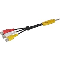 LG # EAD61273106 Composite Cable Adapter for Audio Video AV TV VCR Converts RCA Coaxial Connectors (Red/White/Yellow) to 3.5mm Plug