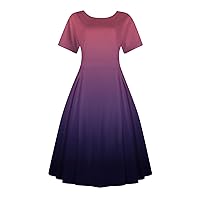 Rave Outfits for Women, Summer Trendy 2024 Dinner Plus Size Womens Clothing Short Sleeve Dresses Dress, S, 5XL