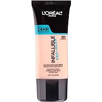L'Oreal Paris Makeup Infallible Up to 24HR Pro-Glow Foundation, Classic Ivory, 1 Ounce