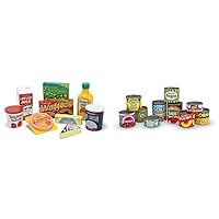 Melissa & Doug Fridge Food Set & Grocery Cans Bundle