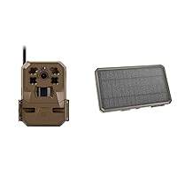 Moultrie Mobile Edge Cellular Trail Camera with Solar Panel - Auto Connect - Nationwide Coverage - 720p Video with Audio - Built in Memory - Cloud Storage - 80 ft Low Glow IR LED Flash