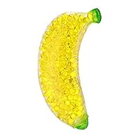 Stress Toy Fruit Squeeze Stress Ball Water Beads Stretchy Ball Sensory Toy Party Favors for Kids Adults April Fool's Day Banana