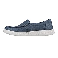 Skechers Women's Bobs Skipr Casual Moc Navy Washed Canvas 10 M