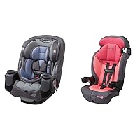 Safety 1st Grow and Go Comfort Cool All-in-One Convertible Car Seat & Grand 2-in-1 Booster Car Seat, Forward-Facing with Harness, 30-65 pounds and Belt-Positioning Booster, 40-120 pounds