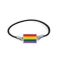 Fundraising For A Cause | LGBTQ - Rainbow Stretch Bracelet - Adult Pride Bracelet for Awareness, Gift-Giving, Promotions, Fundraising & More! (1 Bracelet)