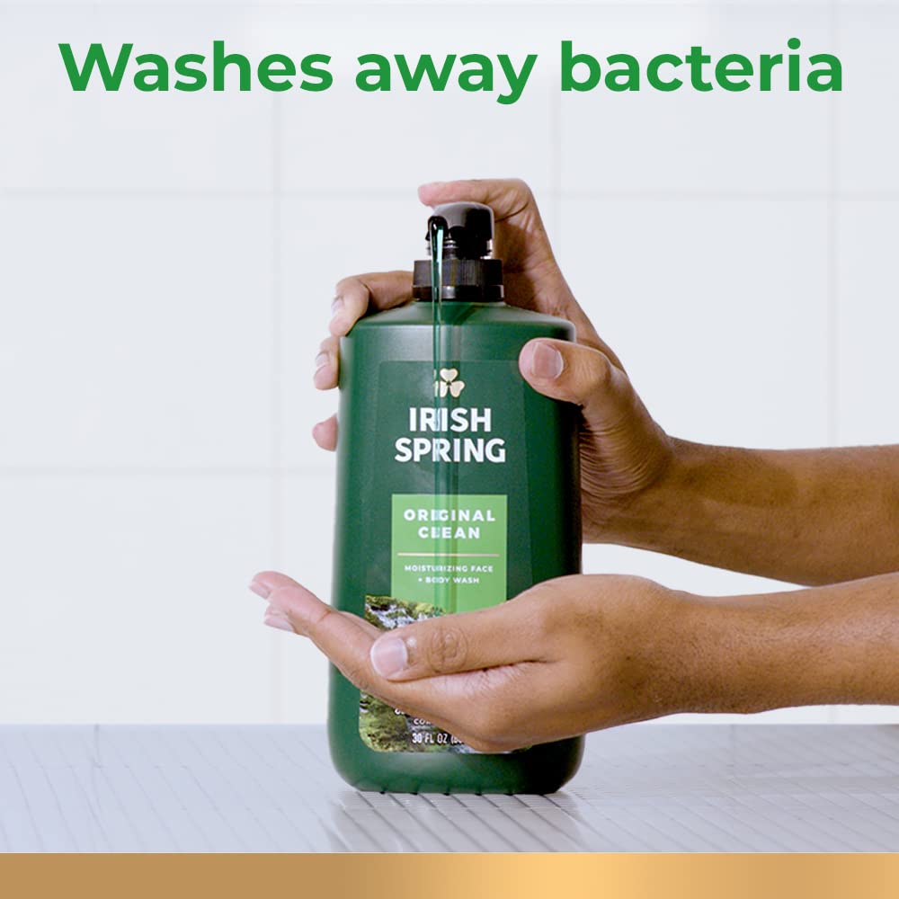 Irish Spring Original Clean Body Wash, 30 Oz Pump (Pack of 4)