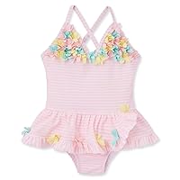 Little Me Baby Girl's UPF 50+ Sun Protection One Piece Swimsuit