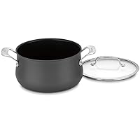 6445-22 5-Quart Dutch Oven with Cover, Black/Stainless Steel
