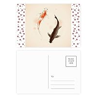 Traditional Chinese Japanese Lucky Fish Christmas Christmas Flower Celebration Postcard Blessing Mailing Card