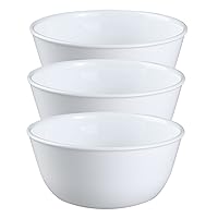 Corelle Coordinates Wh Corelle Livingware Super Soup/Cereal Bowl, 28 oz, Winter Frost White, Set of 3