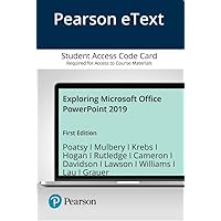 Exploring Microsoft Office PowerPoint 2019 Comprehensive Exploring Microsoft Office PowerPoint 2019 Comprehensive eTextbook Spiral-bound Printed Access Code