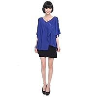 Irregular Flounce Loose Chiffon Blouse top Plus 1x-10x