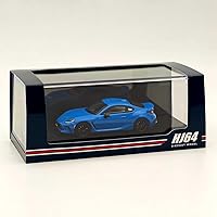 Hobby Japan 1:64 GR86 RZ with Genuine Optional Rear Spoiler Bright Blue HJ644048BL Diecast Models Car Collection