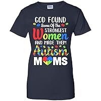 Women's God Made Autism Mom Support Awareness Autistic Parents Shirt Ladies' Short Sleeve Tee