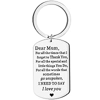Mum Mom Christmas Gifts from Daughter Son, Birthday Gifts for Mothers Mama Keychain Gift for Mom I Love You Best Mommy Ever Gifts