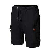 Cargo Shorts for Mens Multi Pockets Twill Cotton Short Relaxed Fit Outdoor Athletic Workout Cargo Short for Men