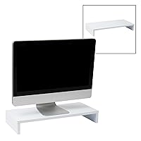 Mind Reader Monitor Stand, Keyboard Storage, Desktop Organizer Riser, Office, 21