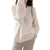 Women's Cashmere Sweater Retro Pullover Cashmere Knitted Sweater Soft O-Neck Bottoming Sweater
