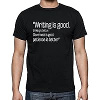 Men's Graphic T-Shirt Writing is Good, Thinking is Better Cleverness is Good, Patience is Better Eco-Friendly