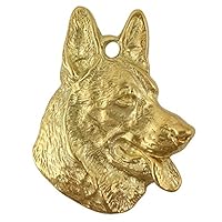 Exclusive Dog Necklace with Gold Plating 24ct - Handmade Masterpiece in an Elegant Case – Gold-Plated Dog Necklaces for Men and Women – German Shepherd