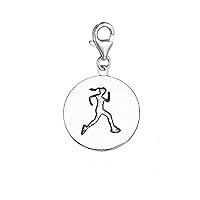 Runner Running Run Girl Sports Charm Clip On Lobster Clasp Jewelry for Bracelet, Necklaces or Purses