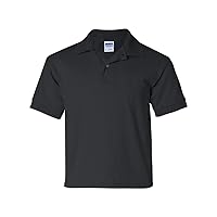 6 oz, 50/50 Jersey Polo (G880B) Black, M (Pack of 12)