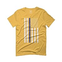 Big Flag USA American Police Support Blue Lives Matter Thin Line for Men T Shirt