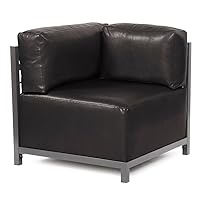 Howard Elliott Axis Corner Chair With Cover, Titanium Frame, Avanti Black