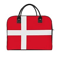 Denmark Flag Large Crossbody Bag Laptop Bags Shoulder Handbags Tote with Strap for Travel Office