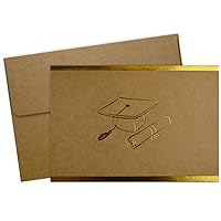 Great Papers!® Grad-Itude Gold Foil Thank You Note Card & Envelopes, 4.875