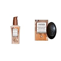 Ambi Even & Clear Charcoal Black Soap Facial Cleanser with Sweet Potato Complex & African Black Soap Face & Body Bar