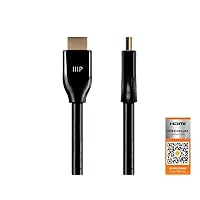 Monoprice Certified Premium HDMI Cable - 4K@60Hz, HDR, CEC, 21:9 18Gbps, YUV 4, 28awg, 10 Feet, Black