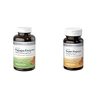 American Health Papaya Enzyme 600 Count & Super Papaya Enzyme Plus 90 Count Digestive Aid Tablets