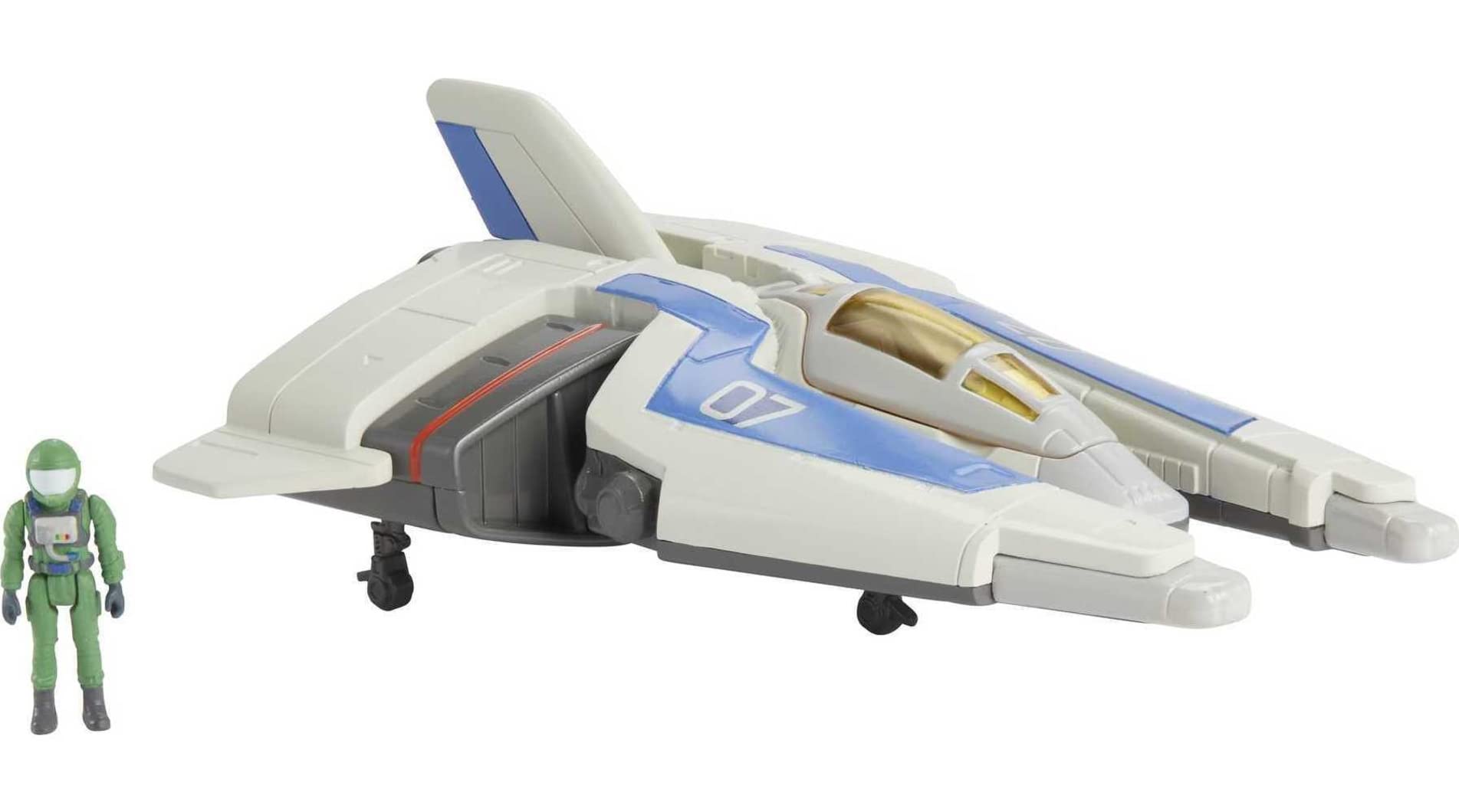 Mattel Lightyear Toys Hyperspeed Series, Buzz Lightyear Mini Action Figure & Xl-07 Spaceship, 5.6-in Vehicle