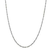 JewelryWeb Sterling Silver Singapore Chain Necklace in Silver Choice of Lengths 41 46 51 61 and 1.4mm 1.75mm 2.25mm 2mm 3.5mm 3mm