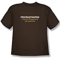 Procrastination - Youth T-Shirt In Coffee