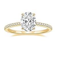 EAMTI 3CT 925 Sterling Silver Engagement Rings Oval Cut Cubic Zirconia CZ Wedding Promise Rings for Her Stunning Wedding Bands for Women Size 3-11