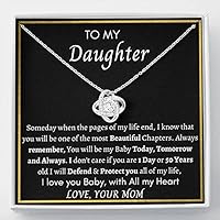 Handmade Jewelry - To My Daughter Necklace From Mom, For Mom Mother Gift Beautiful Chapters On Christmas, Birthday Gift, Anniversary, White, 18inches-22inches