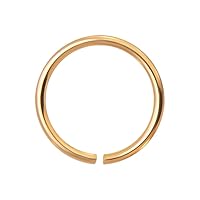 14 Karat Solid Gold 20 Gauge (0.8MM) - 5/16 Inch (8MM) Length Open Hoop Nose Ring