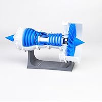 3D Printed Aero Turbofan Engine Model Static, Physical Experiment Toys, Engine Model Kits for Adults, Desktop Engine Toy