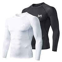 MEETYOO Men's Compression Long Sleeve Athletic Workout Shirt