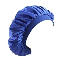 Soft Satin Silk Salon Bonnet Night Sleeping Wide Band Hat Hair Loss Cap for Women