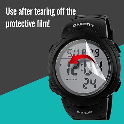 CakCity Mens Digital Sports Watch LED Screen Large Face Military Watches for Men Waterproof Casual Luminous Stopwatch Alarm Simple Army Watch