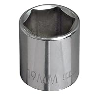 Klein Tools 65908 8 mm Metric 6-Point Socket - 3/8-Inch Drive, Made in USA