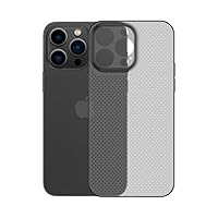 Heat Dissipation Mesh Ultra Thin Slim Hard Case for iPhone 14 13 Pro Max 12 11 14 Plus Matte Breathable Cooling PC Cover,Gray,for iPhone 12 Pro