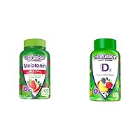 Max Strength Melatonin and Vitamin D3 Gummy Supplement Bundle, 150 Count