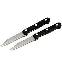 Chef Craft Select Paring Knife Set, 3.5 inch Blade 7 inches in Length 2 Piece, Stainless Steel/Black
